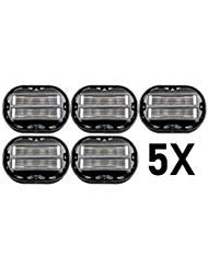 5x Classic Omnishaver - Black - The Fastest Way to Shave Head, Legs, Arms, Body|An Alternative to Disposable Shaving Razors, Self Cleans & Strops During Use with Durable Blade|Bald Head Shaver for Men