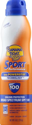 Banana Boat Sport Ultra SPF 100 Sunscreen Spray, 6oz - Water Resistant, High SPF, Sport Sunscreen (Pack of 2)