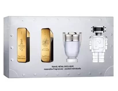 Paco Rabanne Perfume for Men Variety 4 Piece Mini Gift Set
