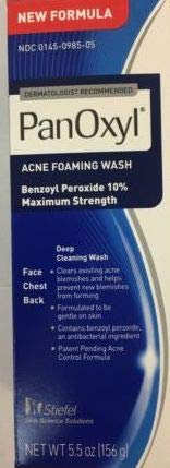 PanOxyl Foaming Acne Wash Maximum Strength 5.5 oz (Pack of 2)