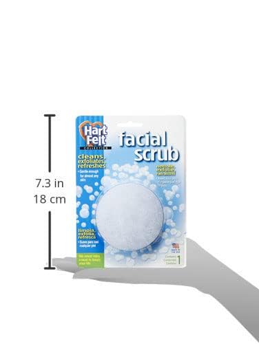 HartFelt Round Face Scrubber for Women | Reusable Facial Sponges for Daily Cleansing | Facial Exfoliating Pads for Removing Dead Skin, Dirt & Makeup | Use with Favorite Cream | Made in USA - 3 Count