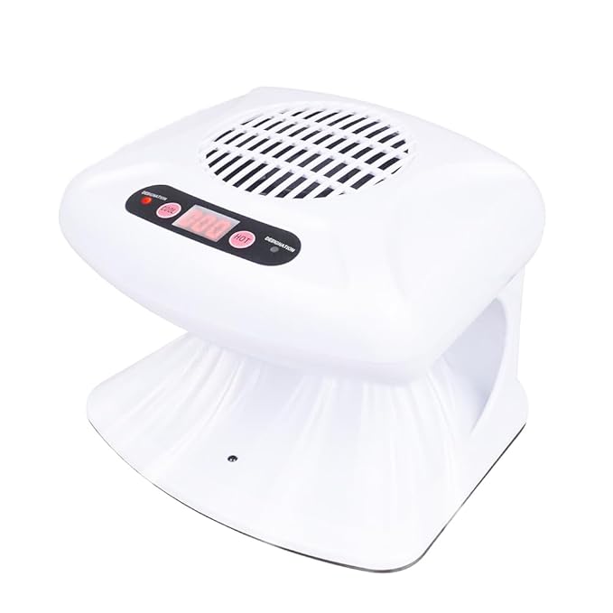 Air Nail Dryer with Automatic Sensor, 300W Timing Air Nail Fan Blow Dryer for Both Hands and Feet, Warm & Cool Wind Blower Dryer for Regular Nail Polish Home and Salon Use