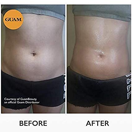 GUAM Anti Cellulite Stomach Wraps, INFRARED Body Wrap for Flat Tummy, FIR Tummy Wrap Cellulite Remover, Belly Cellulite Treatment, Stomach Skin Firming and Tightening Body Mud (2.2LB)