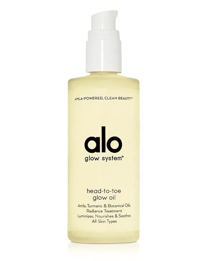 Alo Head-to-Toe Glow Oil | Glow-Boosting Natural Dry Body Oil | Jojoba, Amla, Aloe & Vitamin E | Hydrates & Nourishes Skin | Citrus Scent | 3.2 Oz