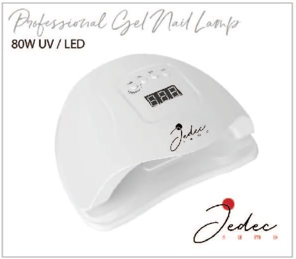 80W LED UV Lamp for Gel Nails. UV Nail Light. 4 Settings (Including Low Heat Mode). Easy to use. Compatible with All Gel Nail Polish,Wraps, Gel Polish Strips.