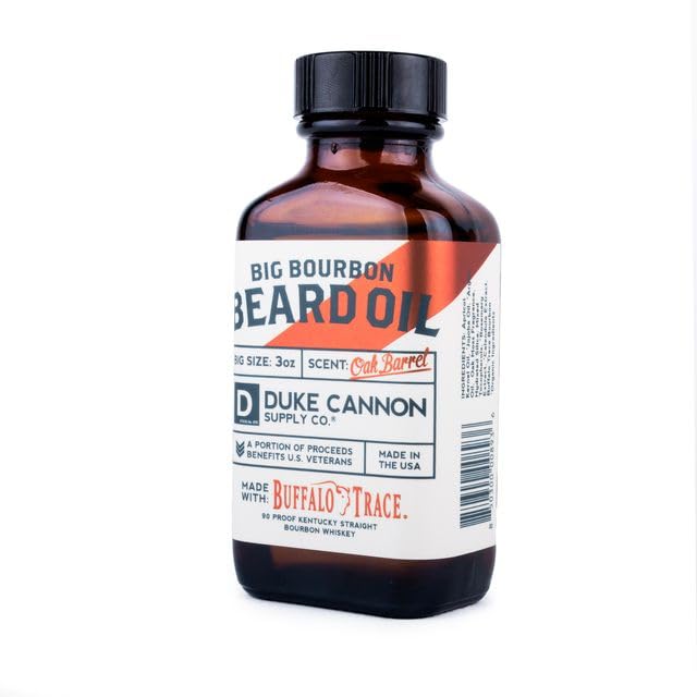 Duke Cannon Big Bourbon Beard Balm & Beard Oil, Woodsy Oak Barrel Scent, Premium Beard Care with Buffalo Trace Bourbon. (2 Pack Bundle)