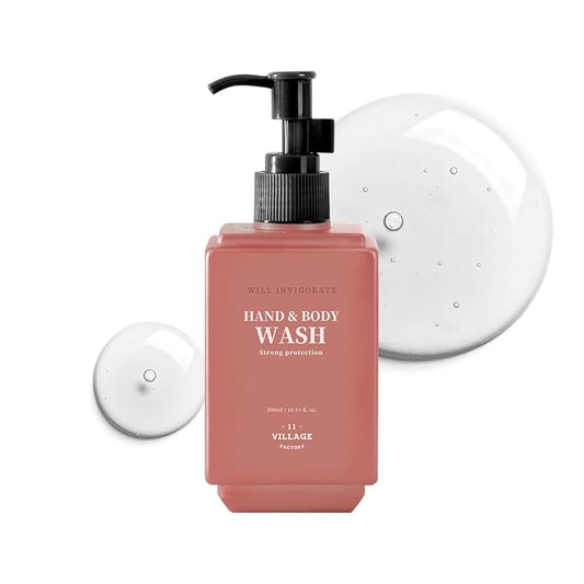 Will Invigorate Hand and Body Wash (300ml/10.14 fl.oz.) Premium Home Spa Aromatherapy Korean Body Cleanser (Lavender and Grapefruit)