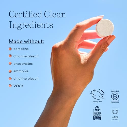 BLUELAND Foaming Hand Soap Refill Tablets, 10-Pack, Fragrance-Free, Eco Friendly Cleaning Products, 10 x 9 Fl oz