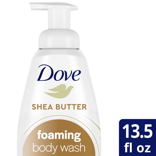 Dove Shower Foam - Foaming Body Wash - Shea Butter With Warm Vanilla - Net Wt. 13.5 FL OZ (400 mL) Per Bottle - Pack of 2 Bottles