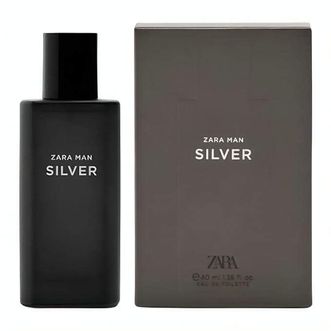Zara Man Silver Cologne for Men EDT Eau De Toilette 40 ML (1.35 FL OZ)