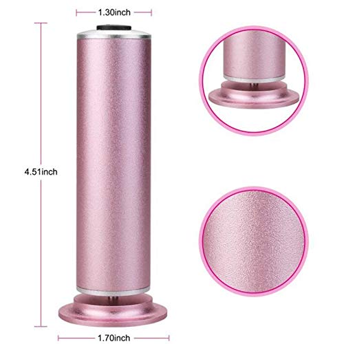Electric Callus Remover for Feet Speed Adjustable Electric Foot File with 60pcs Replacement Sandpaper Discs Pro Pedicure Foot Filer Dead Dry Hard Skin Calluses Foot Grinder Pink