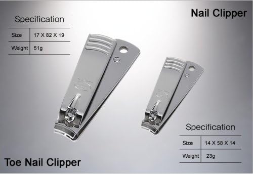 K-Beauty! World No. 1, Three Seven 777 Travel Manicure Pedicure Grooming Kit Set - Nail Clipper (Total 9 Pcs, Model: TS-970RC).. Made in Korea, Since 1975. (Red Case & Silver)