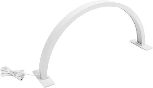 25W Professional Half Moon Desk Lamp for Nail, 3000K 6500K Dimmable Led Light Eyelash Beauty Lamp, Desktop Manicure Light Led for Salon (US Plug)