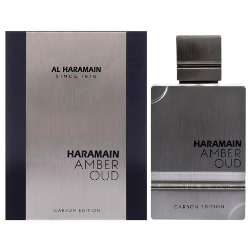Al Haramain Amber Oud Carbon Edition Eau De Parfum Spray 60ml (2.0 oz) - Long-Lasting Men’s Cologne, Woody Aromatic Arabian Perfume with Premium Arabic Fragrance for Men