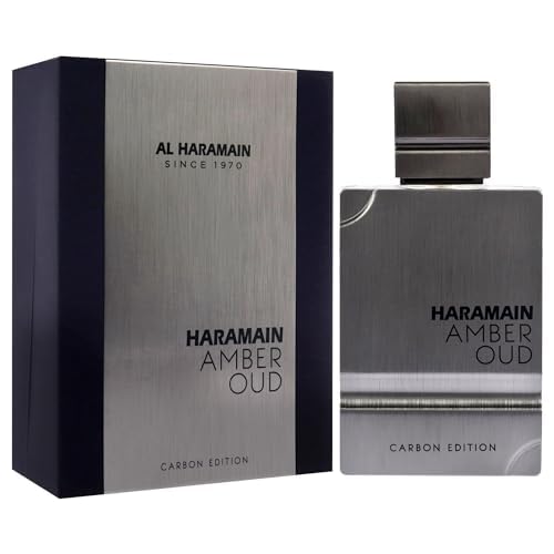 Al Haramain Amber Oud Carbon Edition Eau De Parfum Spray 60ml (2.0 oz) - Long-Lasting Men’s Cologne, Woody Aromatic Arabian Perfume with Premium Arabic Fragrance for Men