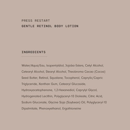 Versed Press Restart Retinol Body Lotion - Skin Firming Lotion with Cocoa Butter, Squalane & Vitamin E - Lightweight All-Over Body Moisturizer for Dark Spots and Aging Dry Skin (6 oz)