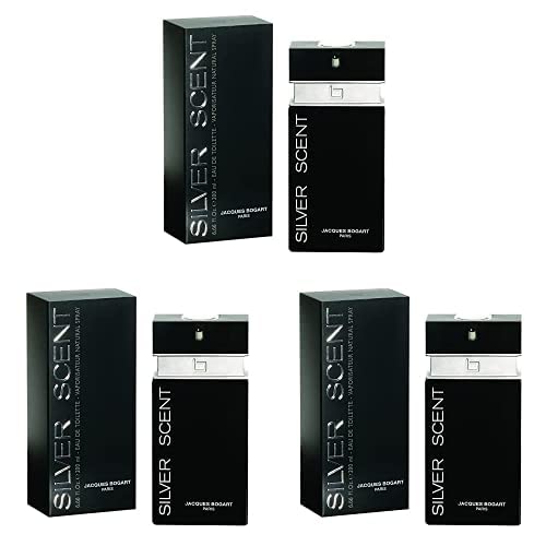 Silver Scent By Jacques Bogart For Men Edt Spray 3.33 Oz (Pack of 3)
