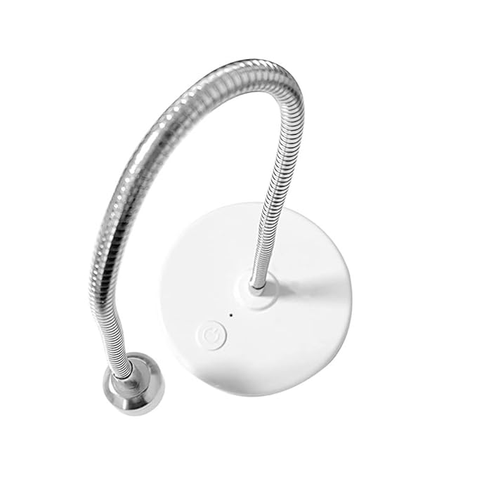 UV Light for Nail 3W UV LED Nail Lamp - Portable Rechargeable Gel Dryer with Adjustable Gooseneck for Gel X & Semi-Cured Strips, Home & Salon Use