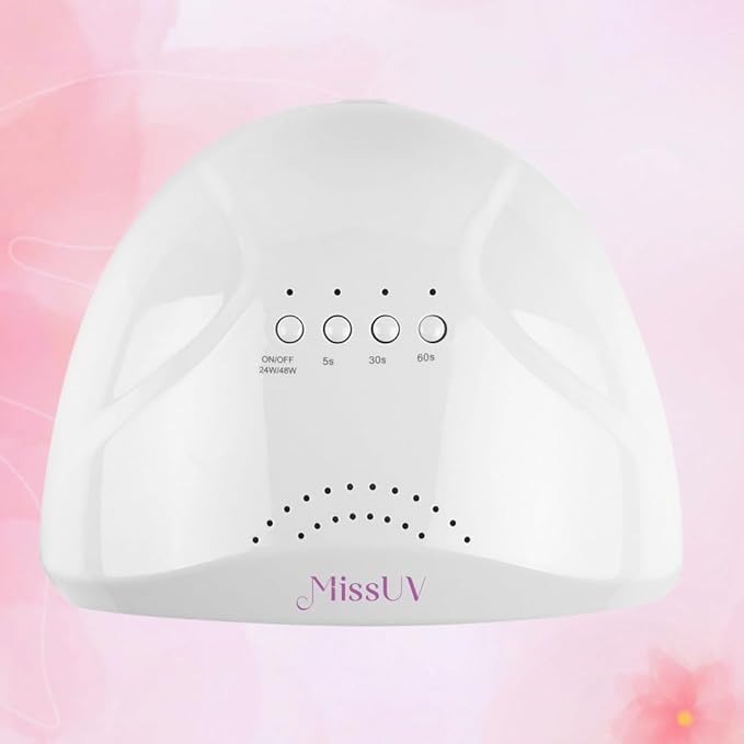 UV LED Nail Lamp, UV Gel Nail Light Pro for Nail Polish 48W UV Dryer with Timers, MissUV