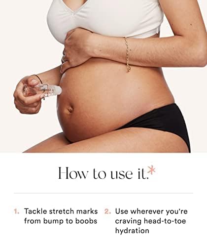 HATCH Belly Oil Mini Me - 1oz Quick-Drying Belly Oil - Vegan & Plant Based Nutrient Rich - Supports Skin Throughout Pregnancy