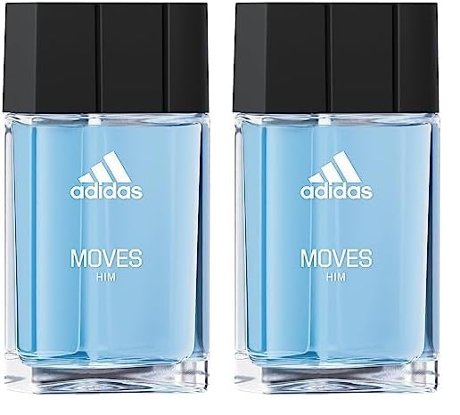 Adidas Moves for Men Eau de Toilette Spray 1.6 Fl OZ (Pack of 2)