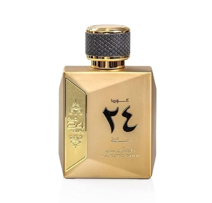 Ard Al Zaafaran 24 Hours Majestic Gold Oud Eau de Parfum Spray for Unisex, 3.4 Ounce