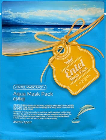 Entel 100 Pcs Combo-Pack, Premium Korean Facial Mask Sheet (10 Types x 10 pcs), Five Chemical Free ; No-Paraben, No-Silicon, No-Mineral Oil, No-Artificial Colors and No-Ethanol