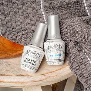 Gelish Matte & Gloss Duo – Premium Matte & Glossy Top Coats for Gel Nails, Clear & Dull Finish, 0.5 oz Each, Long-Lasting, Professional Gel Nail Top Coat Bundle.