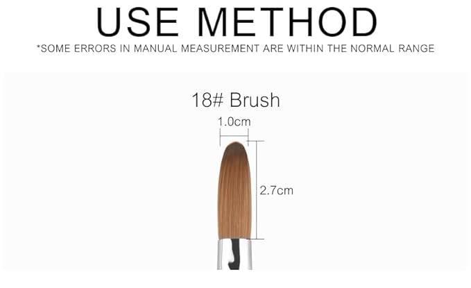 1pc 18#Kolinsky Sable Nail Brush with 1pc 16# Kolinsky Sable Nail Brush Set
