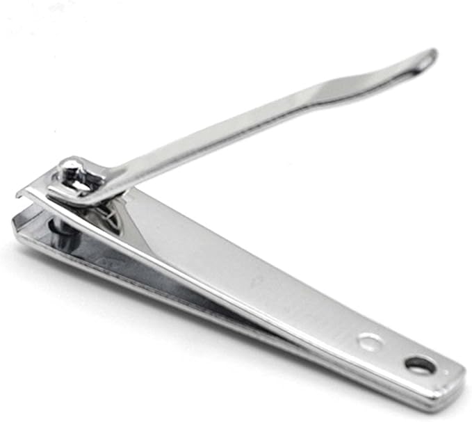 PrettyClaw Nail Clippers Sharp Edge Fingernail and Toenail Clipper Cutter Thick Nail Trimmer Stainless Steel for Manicure and Pedicure (Silver, Straight Edge)