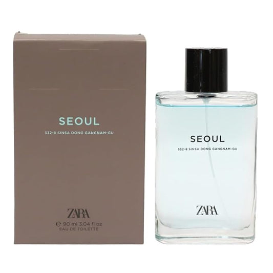 Zara Man Seoul 532-8 Sinsadong, Gangnam-Gu Cologne for Men Fragrance EDT Eau De Toilette 90 ML (3.04 FL OZ)