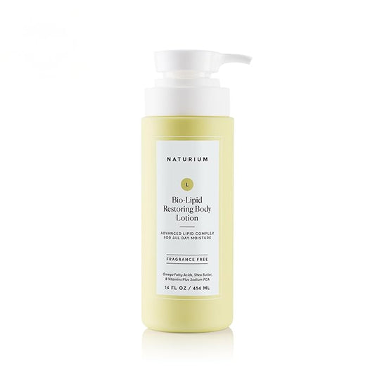 Naturium Bio-Lipid Restoring Moisturizing Body Lotion with Shea Butter, Fragrance Free, 14 oz