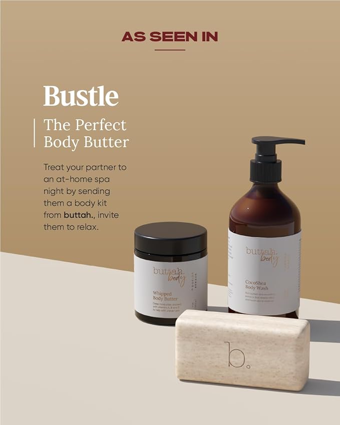 Buttah Skin by Dorion Renaud Buttah Body Trio for Melanin Rich Skin | Egyptian CocoShea Body Wash 10oz | Oatmeal Shea Bar 100g | Whipped Body Butter 4oz | Black Owned Skincare for Men & Women