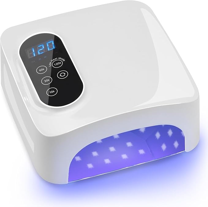 72W Cordless Led Nail Lamp, Rechargeable Nail Dryer, Portable Gel UV Led Nail Light with 4 Timer Setting Sensor, Professional Gel Nail Lights Nail Art Manicure Tools for Home and Salon