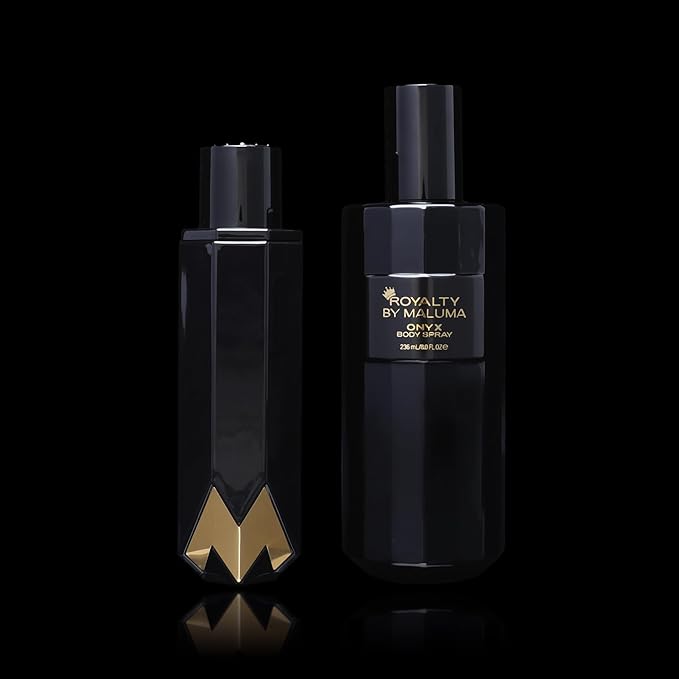 Onyx Gift Set, 2 pcs - Luxurious Long-Lasting Perfume for Men - Fougere Amber Wood Fragrance - Cardamom, Pear, Bergamot Top Notes - Ideal Gift for Men