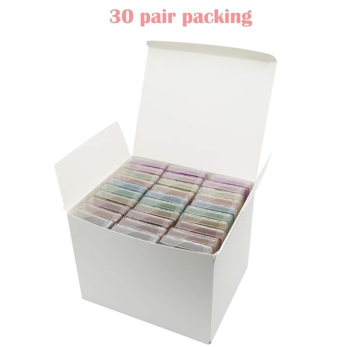 FARRED Wholesale False Lashes 30 Pairs 10 Styles Medium Length Vegan Eyelashes Fluffy Volume Strip Lashes Bulk 10 Portable Boxes Fake Eyelashes Mixed Natural Look 3D Faux Mink Lashes(mix 30pairs)