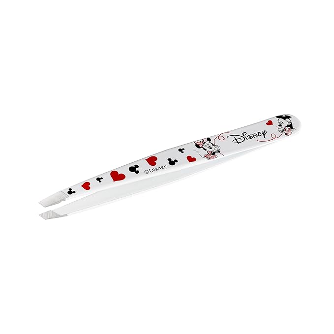 Tweezerman Disney's Mickey Mouse & Minnie Mouse Forever in Love Slant Tweezer - Eyebrow Tweezers for Women and Men