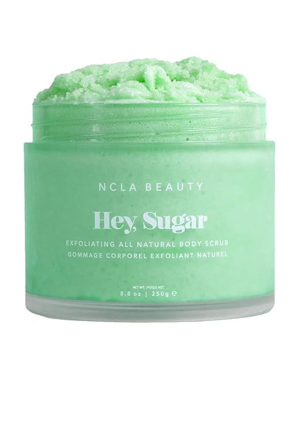 NCLA - Hey, Sugar Natural Body Scrub | Vegan, Cruelty-Free, Clean Skincare (Strawberry Kiwi, 8.8 oz | 250 g)