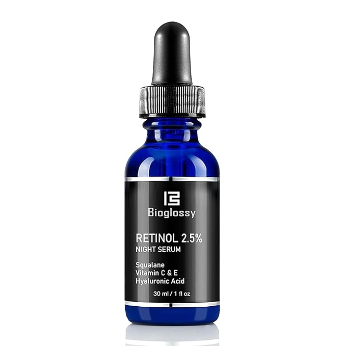Retinol Serum for Face, 2.5% Retinol Intense Night Serum with Squalane,Vitamin C & E & B3,Hyaluronic Acid for Lines, Wrinkles & Premature Sun Damage to Resurface & Hydrate 30 ml/ 1 Fl oz