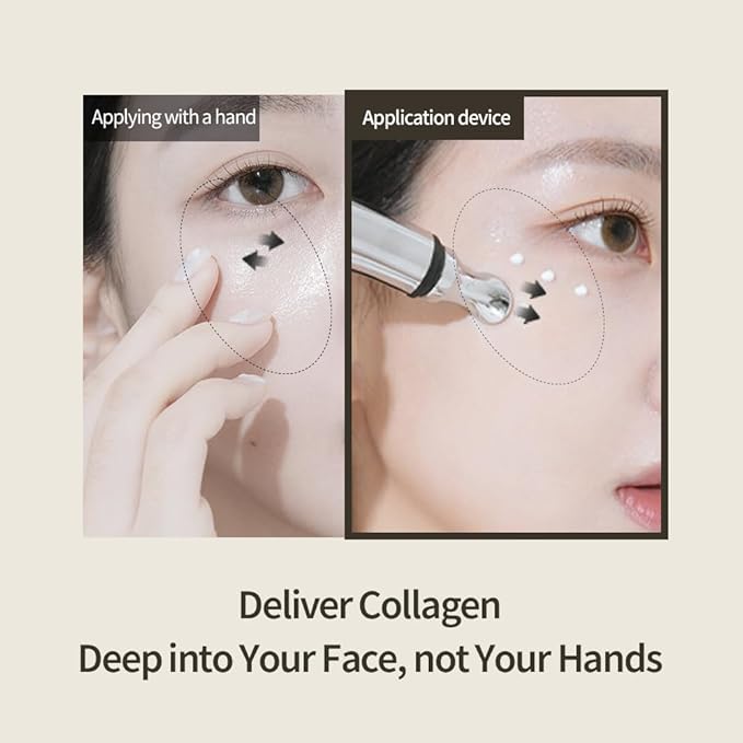 Black Yuja Bean Lifting Auto Eye Cream - Sensitive Skin, Vegan, Hypoallergenic, Korean Skincare, Wrinkle Care Device, Vibration Face Massage, Anti Aging, Collagen, Vibrating
