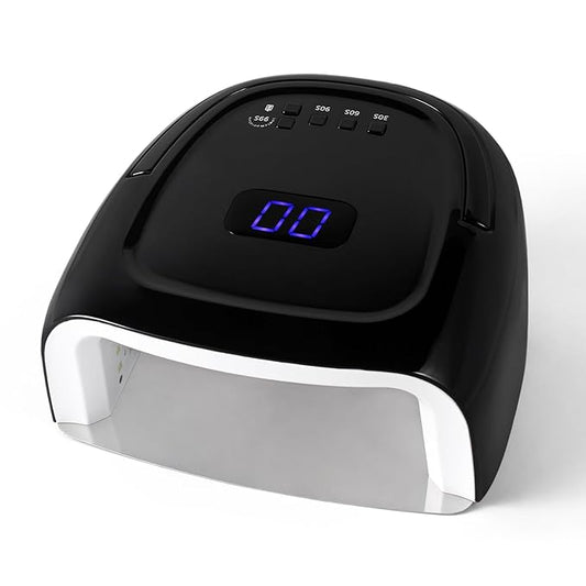 60W Rechargeable LED Nail Lamp, Cordless Gel Lamp with Portable Handle & 42pcs Lamp Beads, Automatic Sensor UV LED Nail Dryer, 4 Timers Professional UV Light for Gel Nails