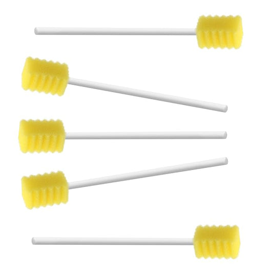 (250 PCS) JIESI Disposable Oral Swabs,Sterile Sponge Mouth Swabs(Yellow)