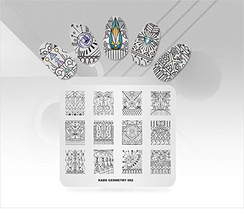 KADS 5Pcs/Set Nail Template Nail Art Template Decoration Tool Geometry Designer Style Image Plate