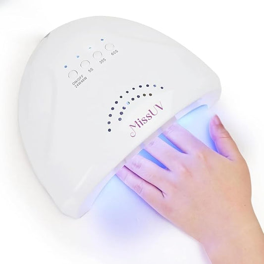 UV LED Nail Lamp, UV Gel Nail Light Pro for Nail Polish 48W UV Dryer with Timers, MissUV