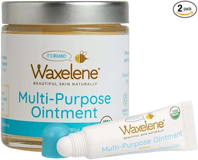 Waxelene Multi-Purpose Ointment, Organic, Travel Jar & Lip Tube