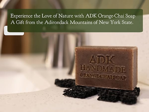 ADK Orange Chai Soap Natural Soap Bar 16oz Plant Based, Made, Organic Soap, Vegan Soap for Men & Women, For All skin Types, Anti-Aging, Cuts into 10 Soap Bars, Great Gift