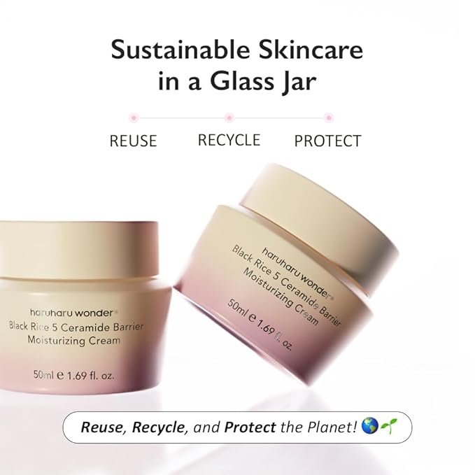 HARUHARU wonder Black Rice 5 Ceramide Barrier Moisturizing Cream, Daily Skin Barrier Care, Long-Lasting Hydration, Soothing & Nourishing, Ceramide Capsules, Korean Skincare 50ml