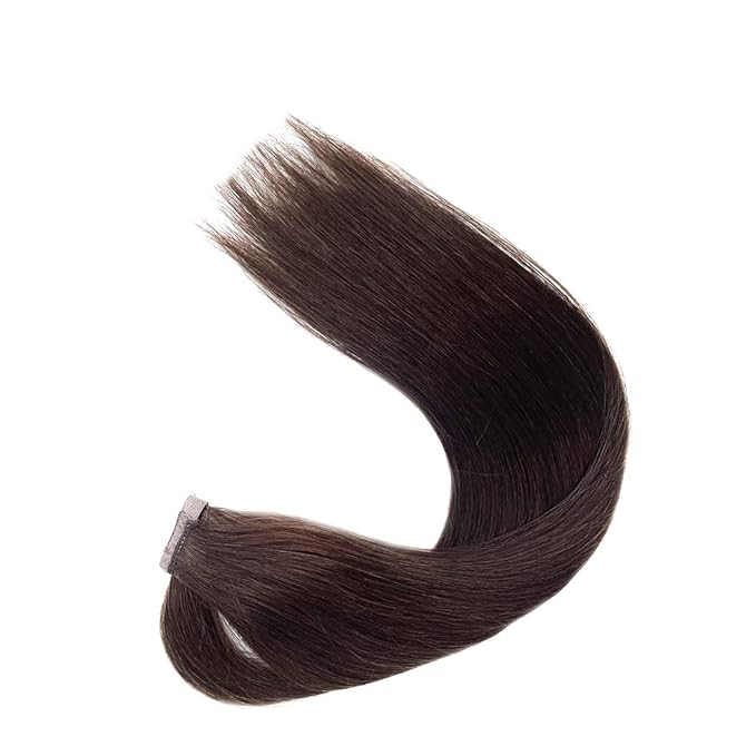 Ponytail Extension Human Hair Ponytail Straight Clip in Wrap Around Pony Remy Hair Extensions for Women 18 Inch 80G #Dark Brown