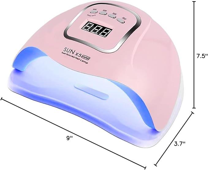 150W UV LED Nail Lamp for Gel Polish - Fast Curing, 4 Timers, Professional Nail Art Tool, Available in White and Pink