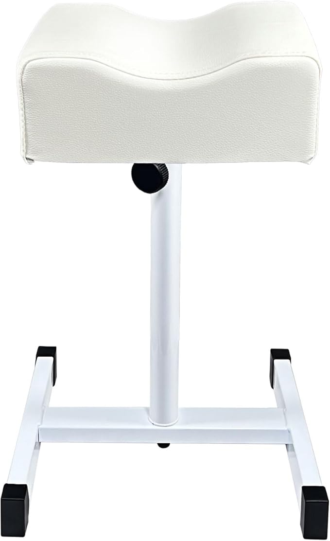 Pedicure Foot Rest,Height Adjustable Pedicure Chair,Non-Slip Pedicure Stool for Massage Office or Home (White)